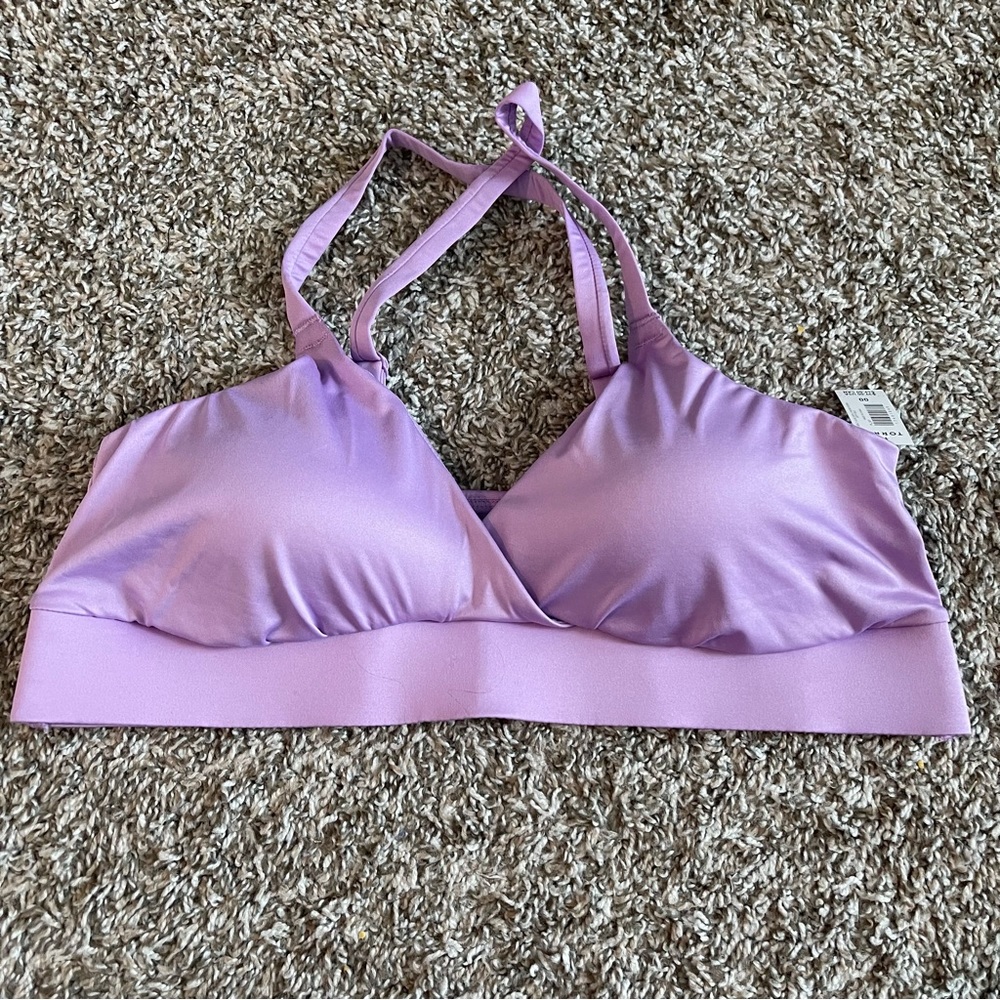 Torrid Lilac Lightly Lined Microfiber Surplice Bralette, 00 (M/L) NWT